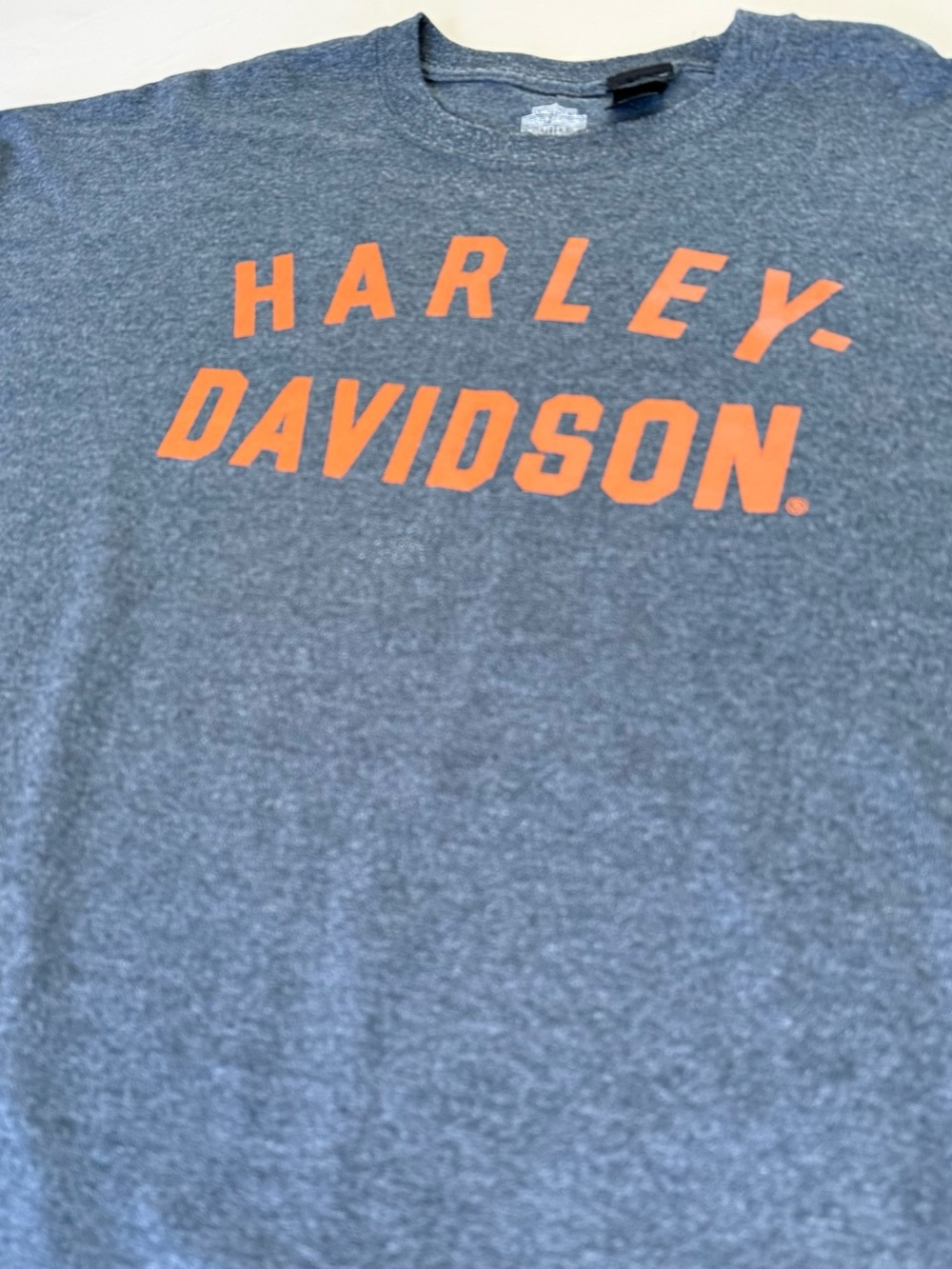 Vintage Harley-Davidson Museum Men’s Heather Gray T-Shirt with Orange Logo